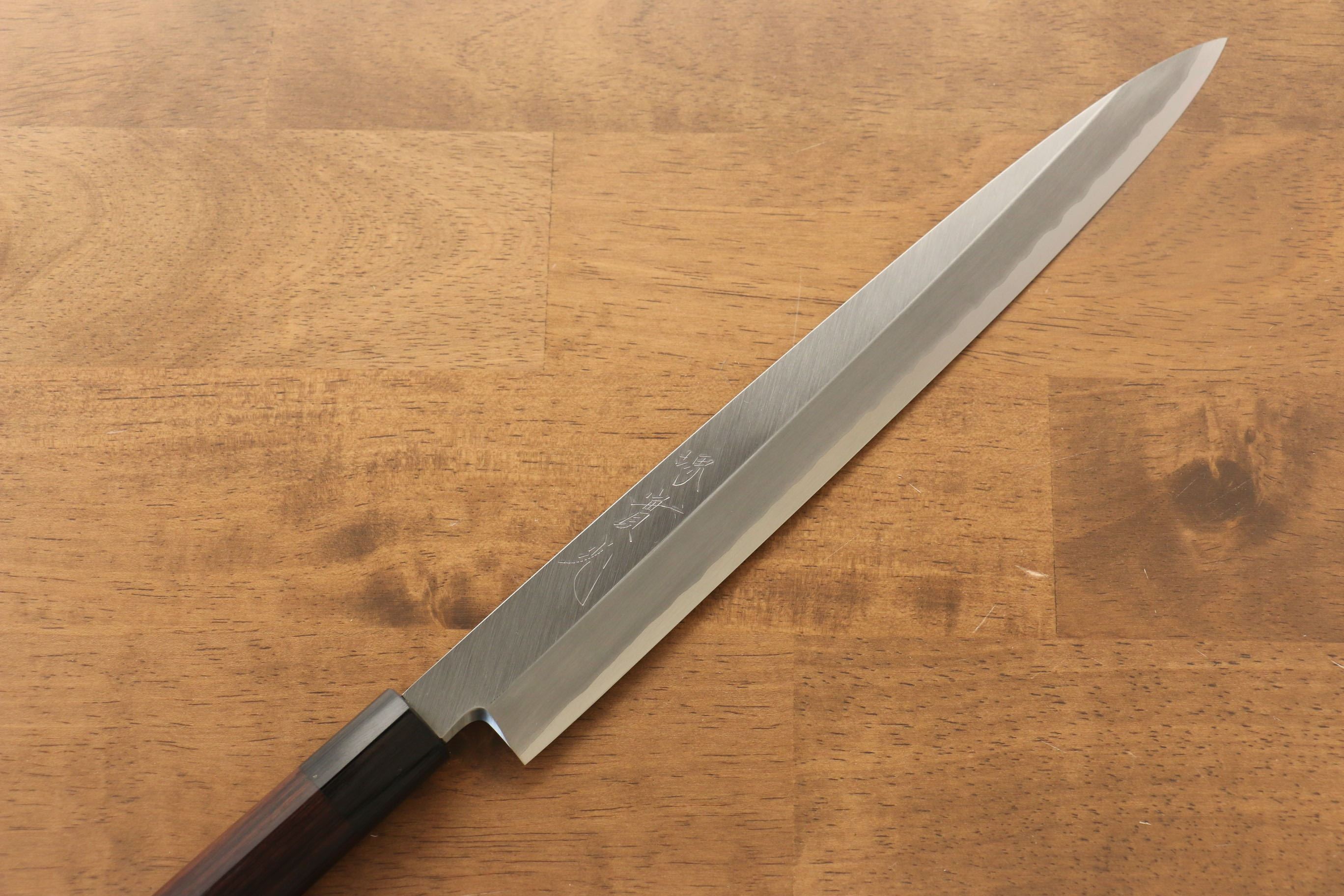 Premium Jikko Silver Steel No.3 Yanagiba Sushi Knife 270mm with Exquisite Shitan Handle - Perfect for Sushi Chefs & Japanese Cuisine Preparation