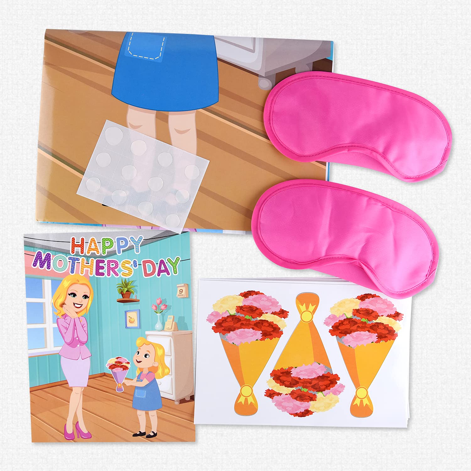 Fun Mother's Day Party Game - Pin The Carnation Flowers on The Girl's Hand | DIY Mother's Day Party Decorations & Activities | Perfect for Family Gatherings & Kids Birthday Celebrations