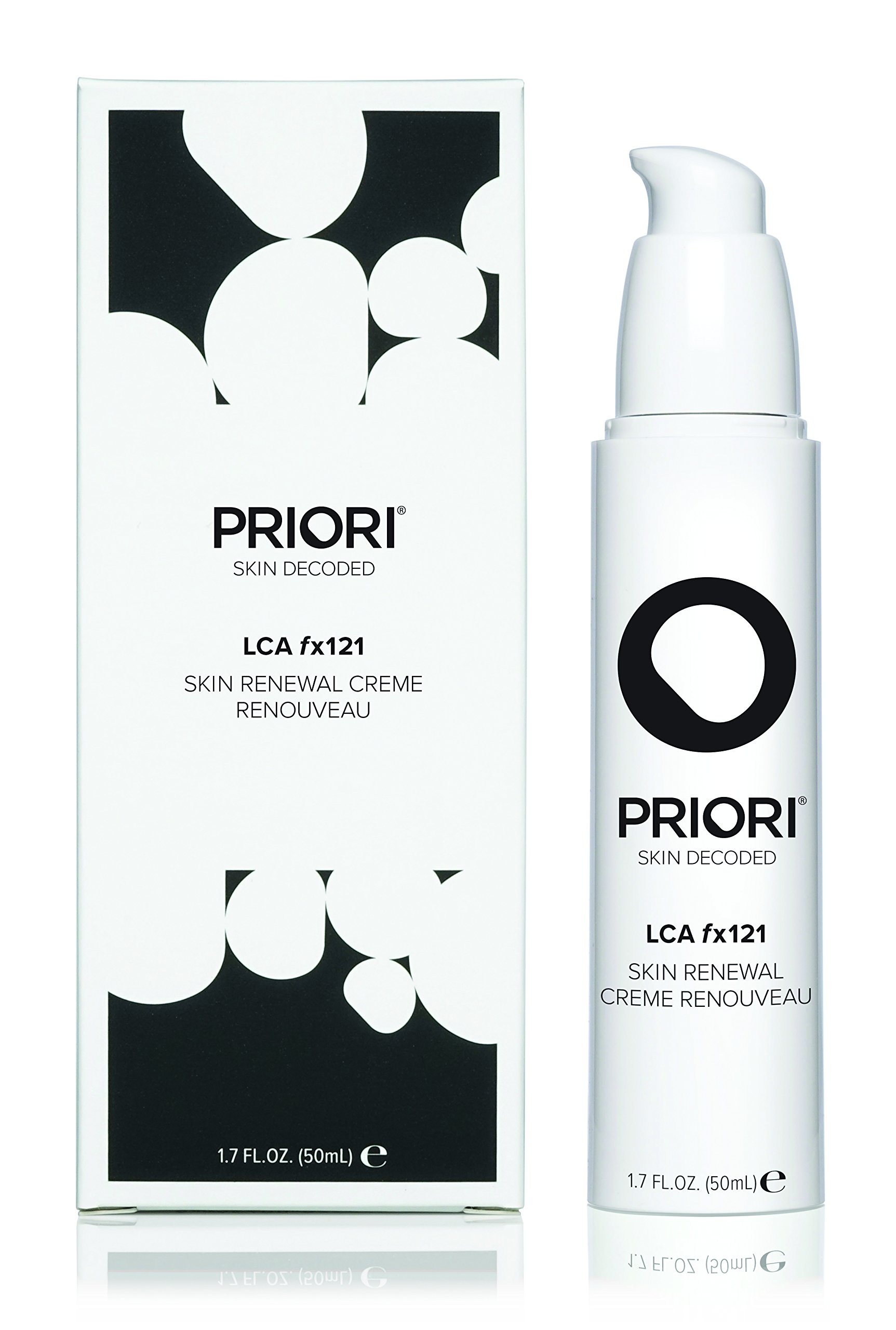 PRIORI Skincare Skin Renewal Cream with Lactic Acid - Retexturizing Face Moisturizer for Dark Spots, Fine Lines & Wrinkles - Vitamin C & E Enriched, Fragrance Free - 1.7 fl oz - Perfect for Daily Anti-Aging & Acne Scar Treatment for Women & Men