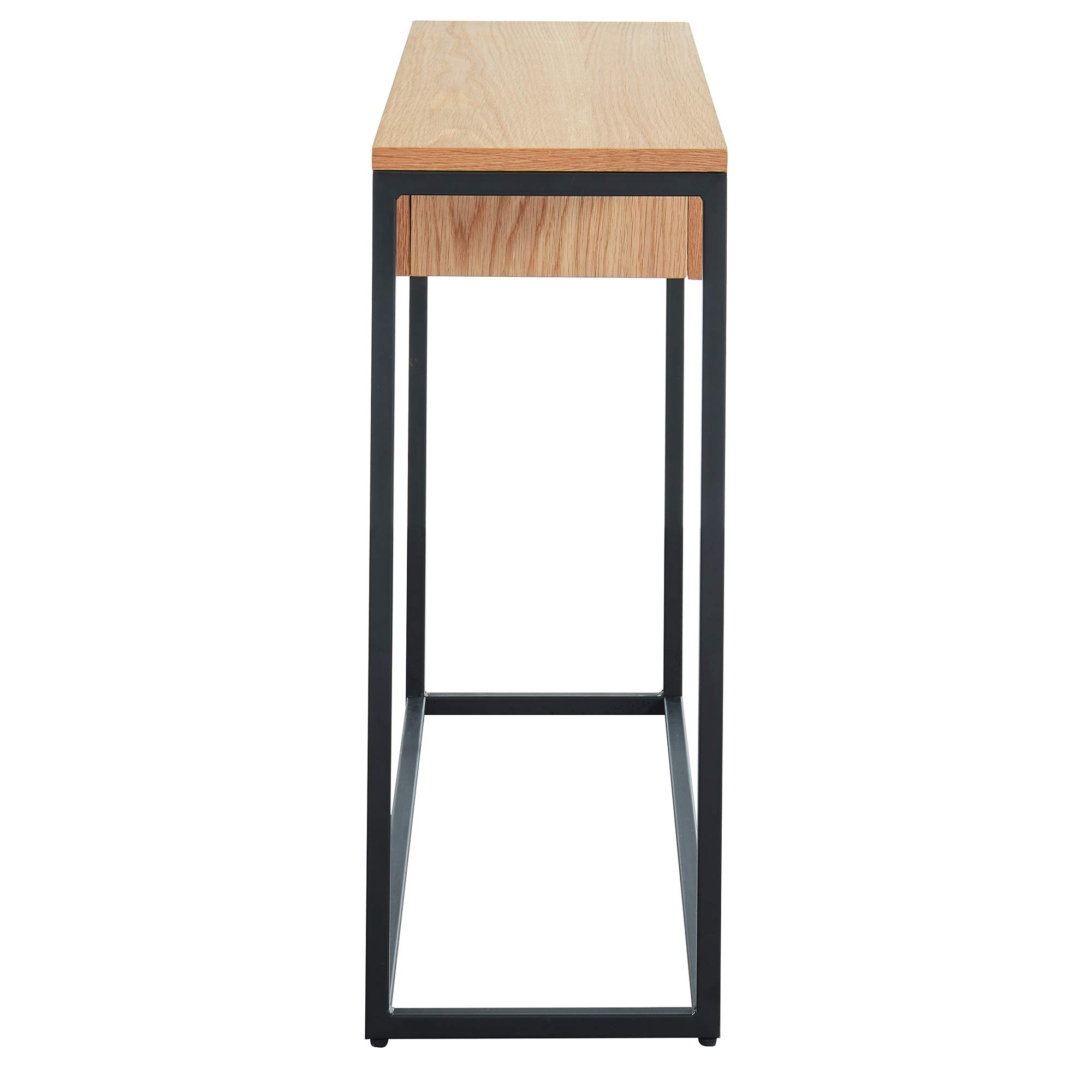 Modern Oak Console Table with Drawers - Elegant Sofa & Hallway Entryway Furniture for Living Room, Bedroom, or Foyer Decor