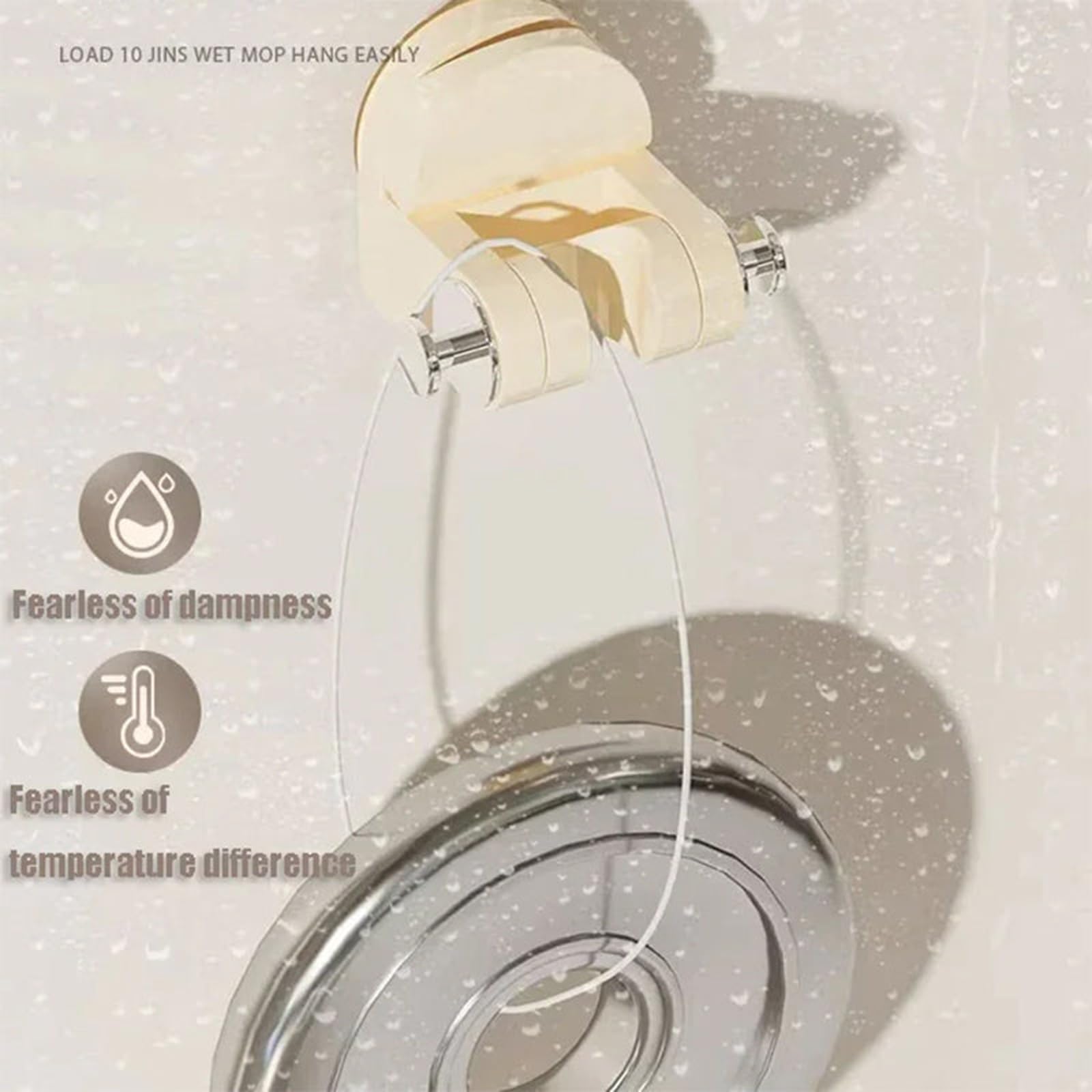Universal Adjustable Shower Head Holder with Strong Suction Cups - No Drill Wall Mount for Handheld Shower - Removable Bathroom Organizer (Transparent) - Perfect for Small Spaces & Rental Apartments