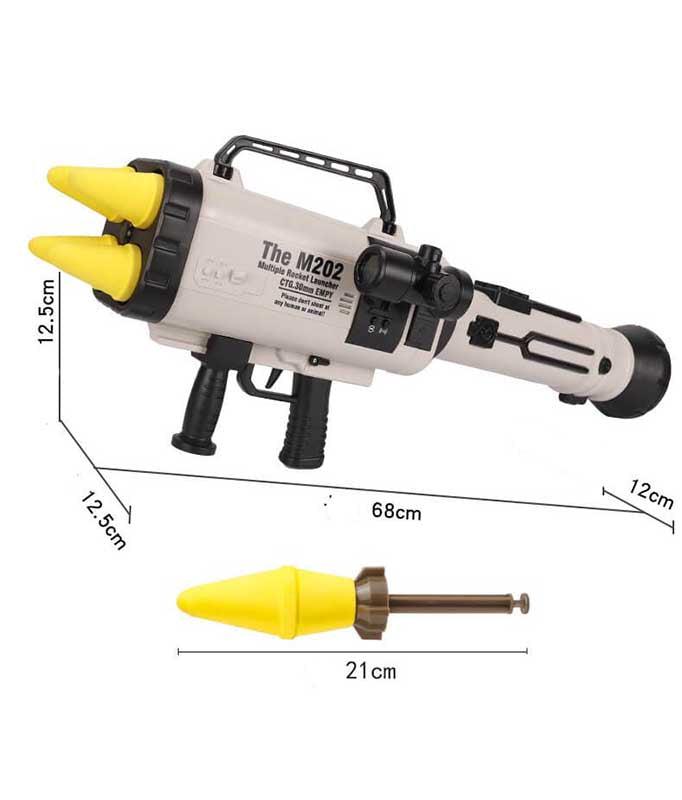 Best M202 Quadruple Rocket Launcher Toy Blaster - Realistic Foam Dart Shooting Game for Outdoor Play & Nerf Battles