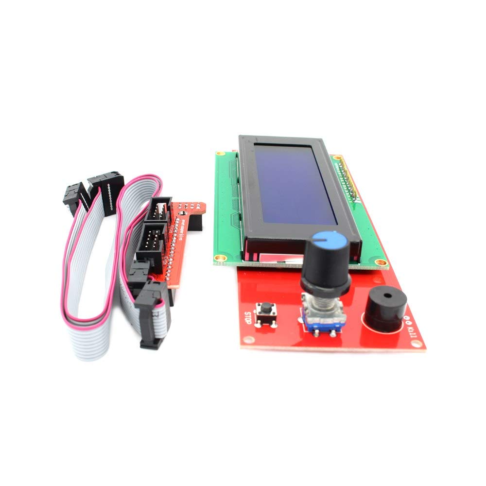 Ramps 1.4 Controller Board with 2004 LCD & Smart Adapter - 3D Printer Motherboard Upgrade Kit for DIY Printing Projects | Perfect for RepRap, Anet A8, and Creality Ender 3 Printers