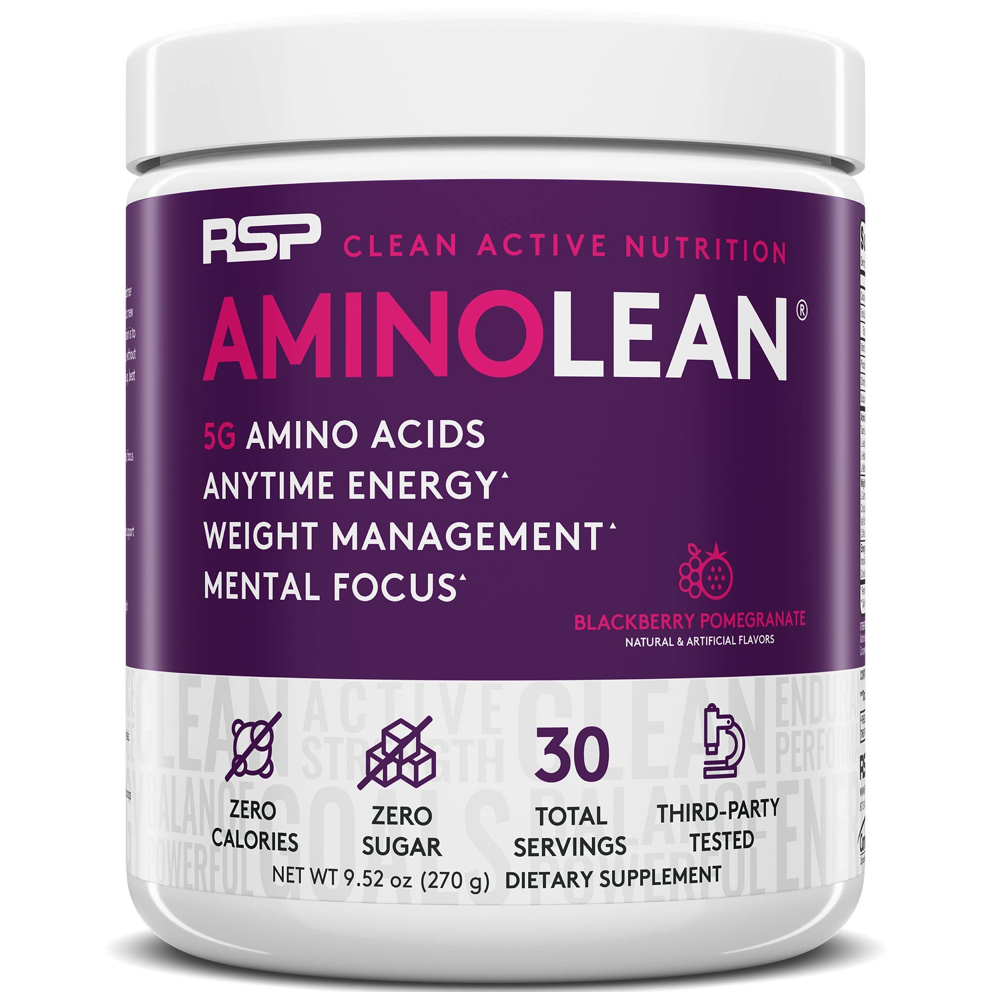 RSP AminoLean Pre & Post Workout Combo - BlackBerry & Tropical Punch for Gym & Recovery