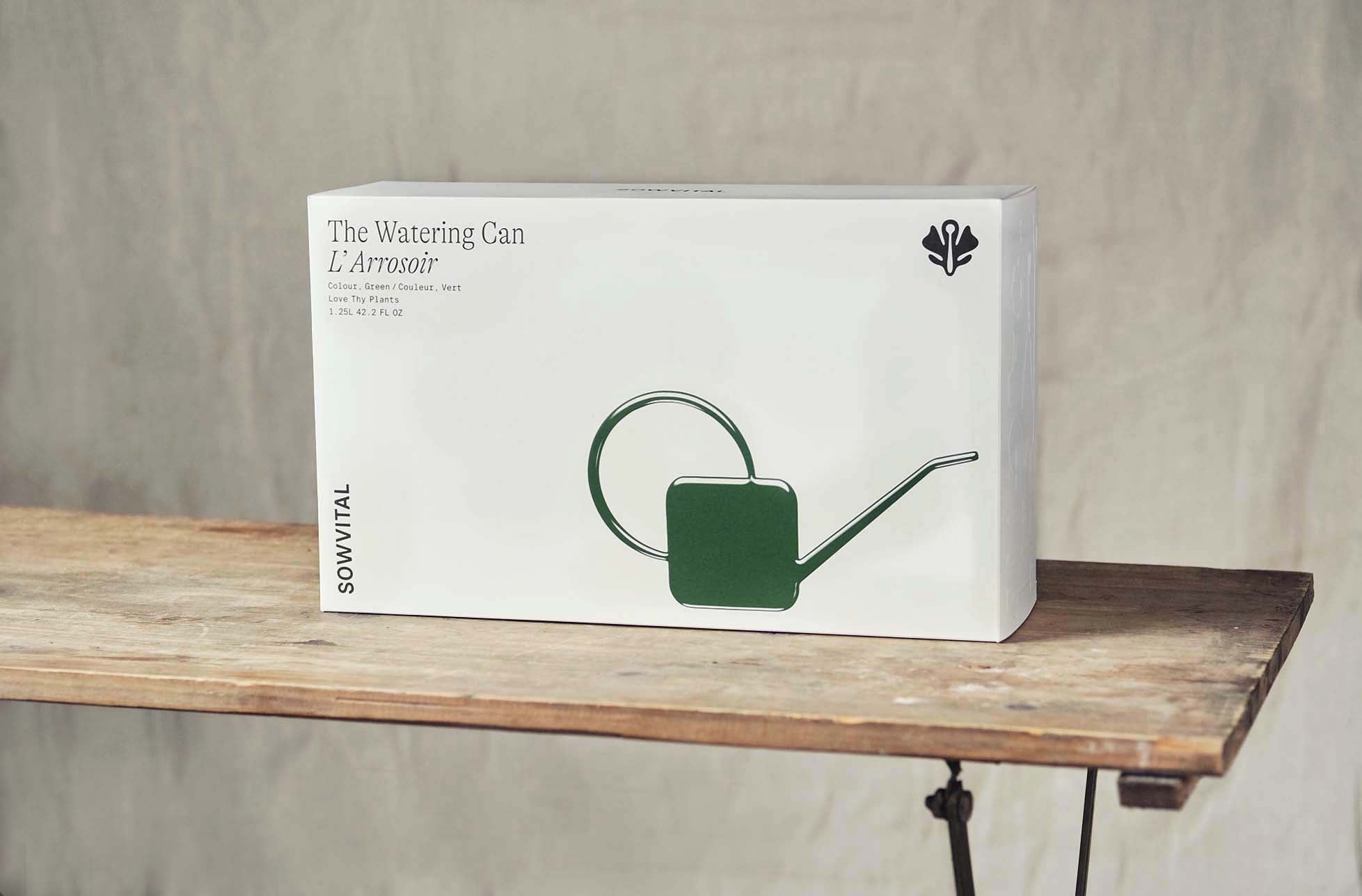 Sowvital Forest Green Watering Can - 1.5L Garden Watering Can with Long Spout, Rustproof Metal & Ergonomic Handle - Perfect for Indoor Plants, Outdoor Flowers, and Herb Gardens