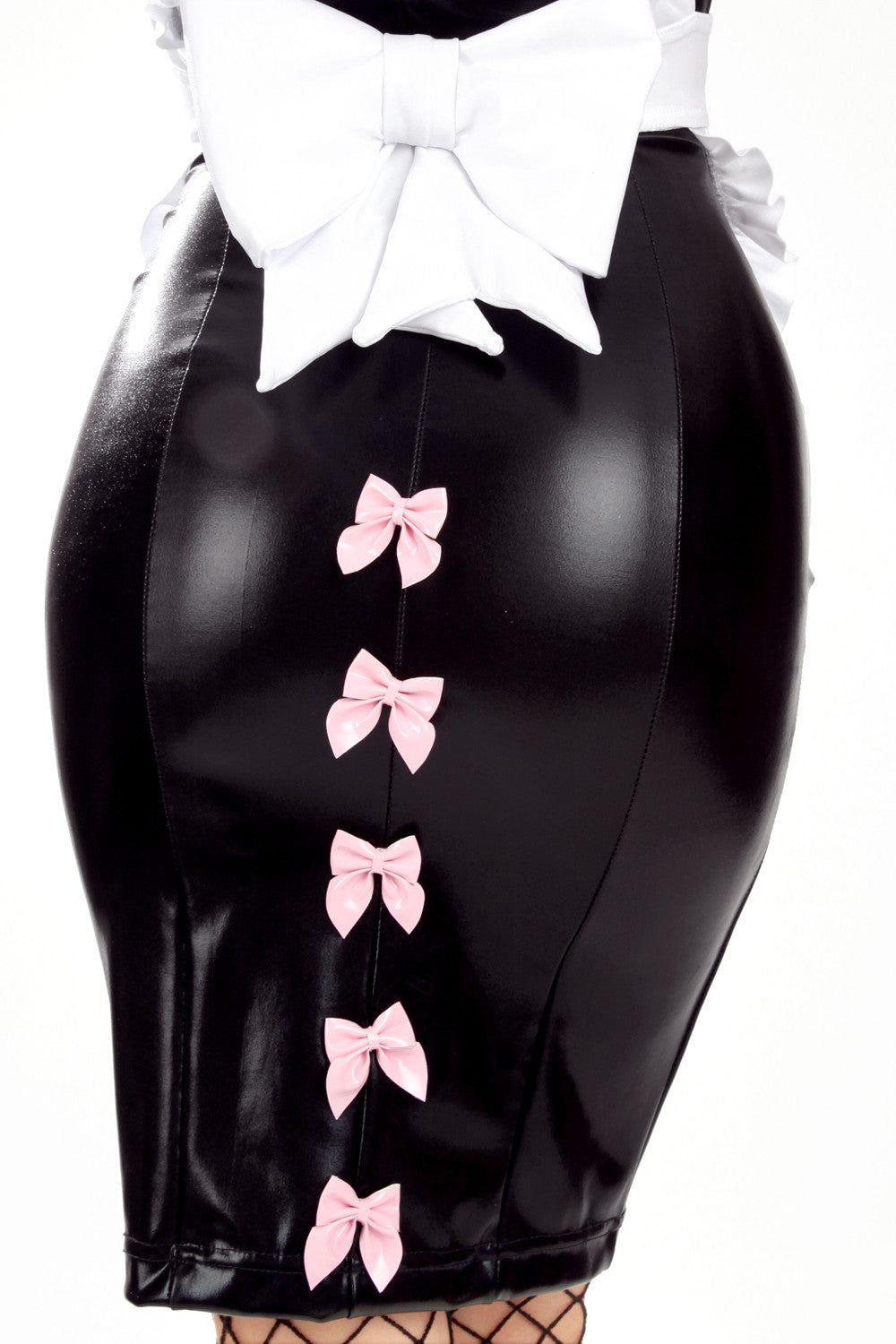 Elegant LMS Maid Dress with Adjustable Apron - Perfect for Cosplay, Halloween Costumes, and Role-Playing Events