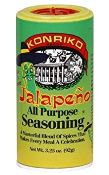 Konriko Jalapeno All Purpose Seasoning 3.25 oz - Wheat Free, Gluten Free, No MSG - Perfect for Grilling, Salads & Mexican Dishes