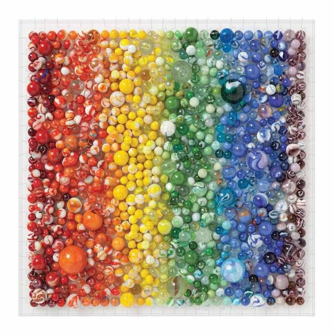 Galison Rainbow Marbles 500-Piece Puzzle – Colorful Jigsaw Puzzle for Adults & Teens – Perfect for Family Game Night & Stress Relief