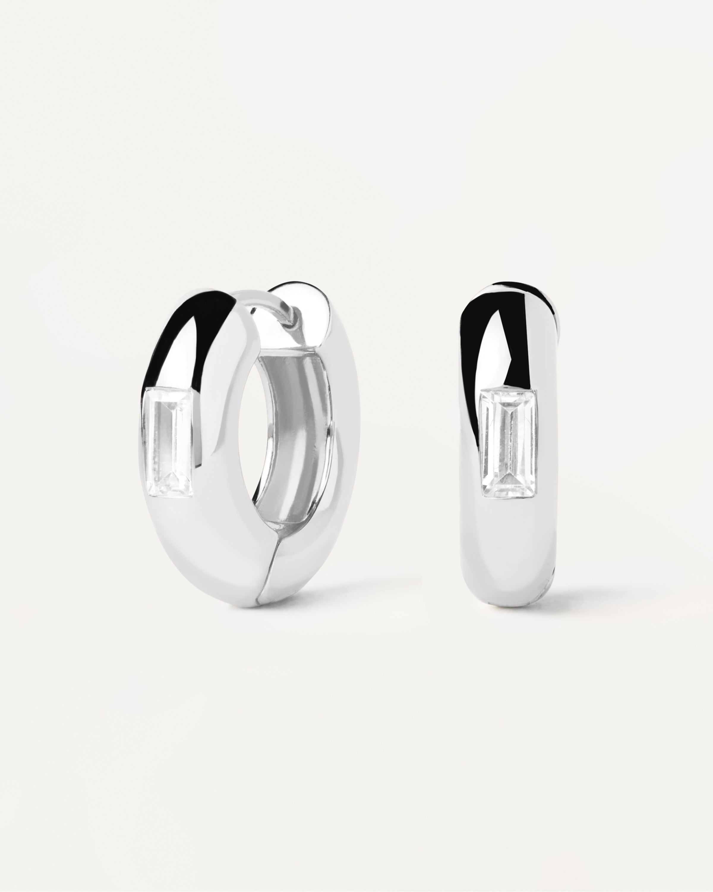 Stylish Kali Silver Hoop Earrings for Women - Trendy Sterling Silver Jewelry Gift for Everyday Wear & Special Occasions