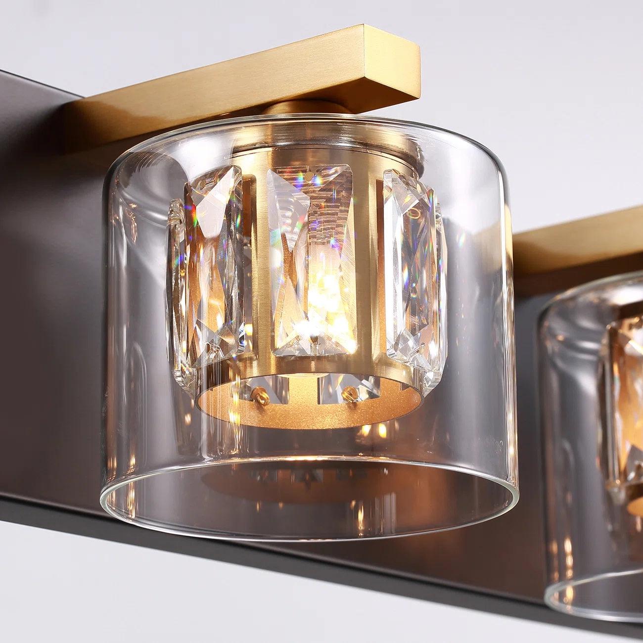Kolt Modern 4-Light Bathroom Vanity Light Fixture - Brushed Nickel Finish for Bathroom Mirror Lighting, Perfect for Modern Home Decor and Vanity Makeup Area
