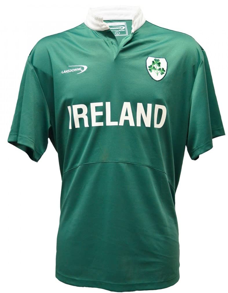 Ireland Shamrock Rugby Shirt - Lansdowne Green Performance Jersey for Men (Large) - Perfect for Rugby Matches, St. Patrick's Day & Irish Pride Events