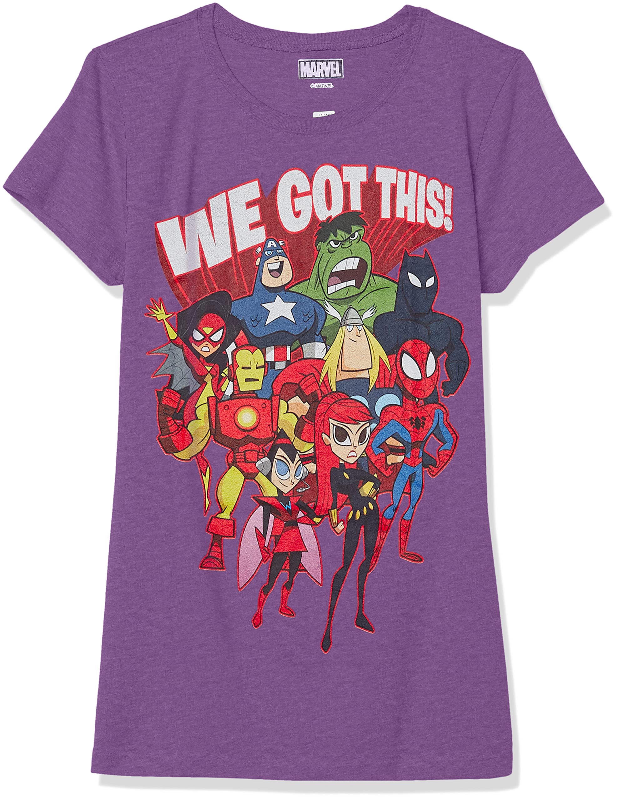 Marvel Girl's 'We Got This' Graphic T-Shirt for Women - Superhero Inspired Casual Tee for Everyday Wear, Cosplay & Comic Con