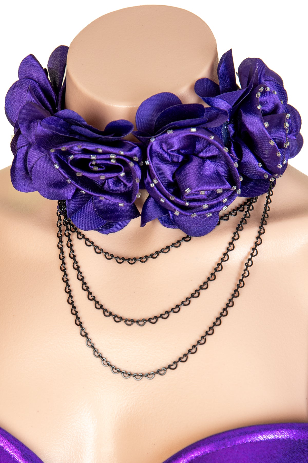 Orchidseed Fairy Warrior Choker Necklace - Gothic Punk Choker for Women, Handmade Adjustable Choker with Crystal Pendant | Perfect for Cosplay, Halloween, Rave Parties & Alternative Fashion