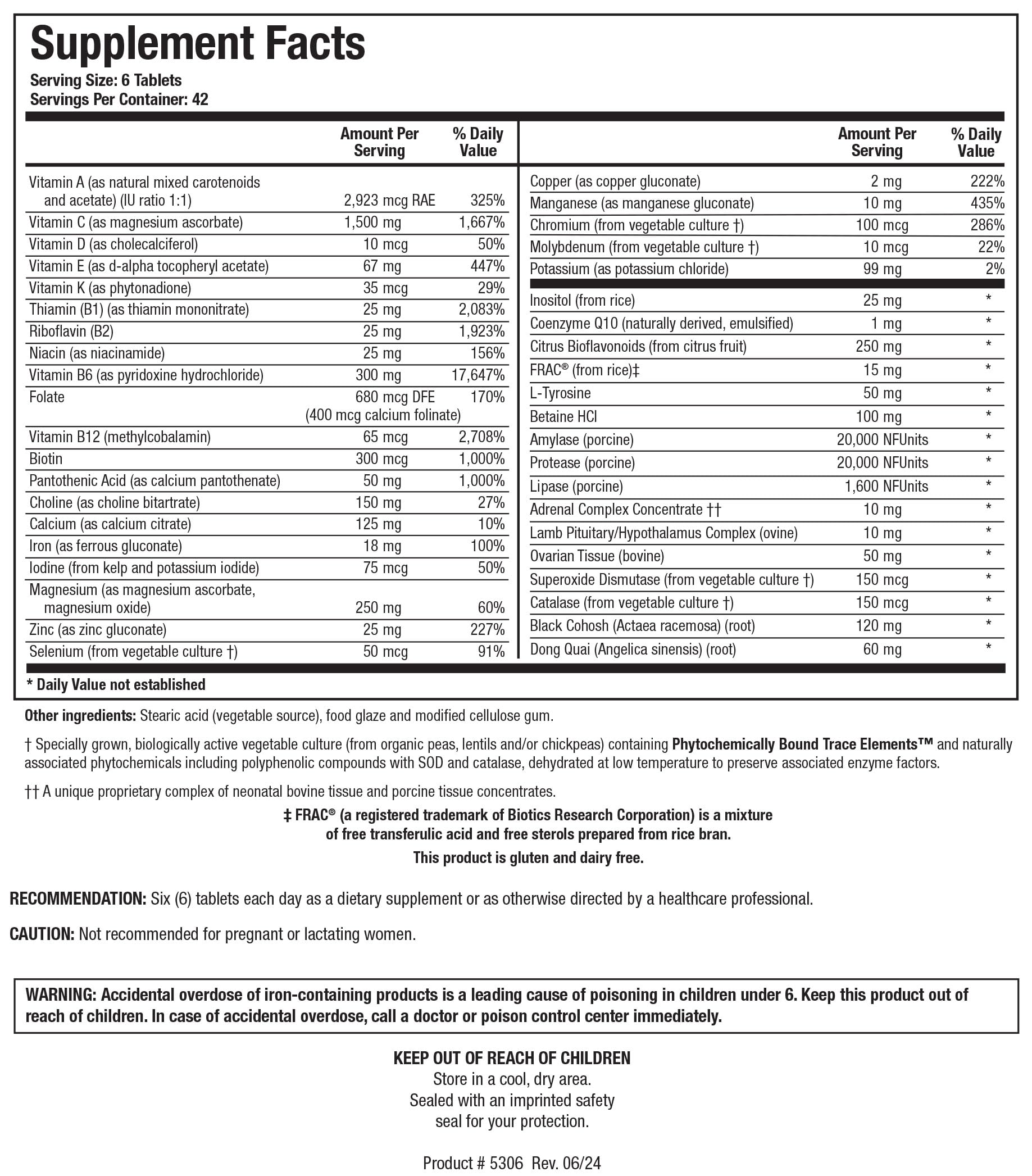 Biotics Research Equi Fem Women's Multivitamin & Mineral Supplement - High Dose PMS Support with Black Cohosh & Dong Quai + Digestive Enzymes (252 Tablets) | Hormonal Balance & Menstrual Comfort for Active Women