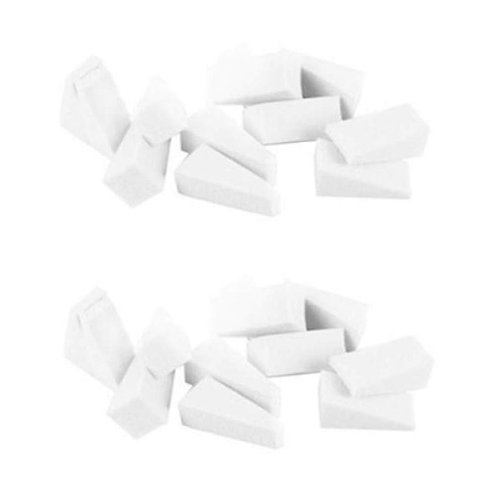 24PCS Mini Makeup Sponges - Triangle Cosmetic Beauty Blenders for Liquid Foundation, Cream & Powder - Soft Wedge Sponge Puffs for Flawless Face Blending - Perfect for Makeup Application & Setting (White) - Ideal for Daily Makeup, Travel & Professional Use