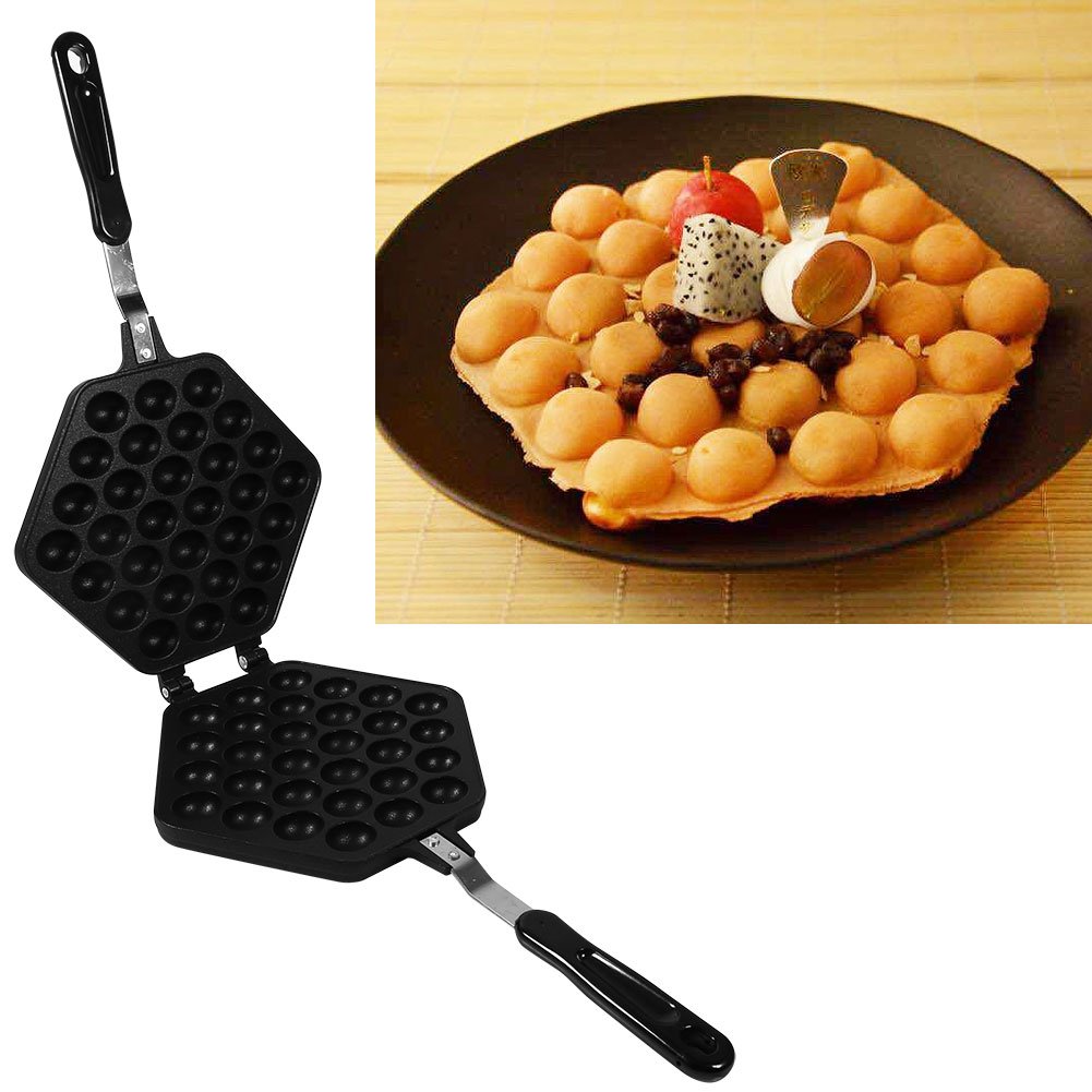 Hong Kong Style Bubble Waffle Maker - Electric Egg Waffle Pan with Non-Stick Coating for Perfect Egg Puffs | Ideal for Breakfast, Desserts, and Street-Style Snacks at Home