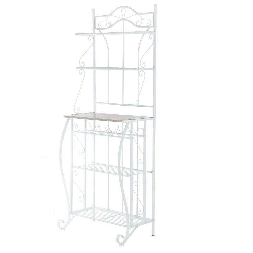 **Microwave Stand with Storage Organizer - Kitchen Rack for Pots, Pans, Bowls & Wine - Space-Saving Home Kitchen Accessories for Microwave, Cookware & Baking Supplies**    *(Perfect for Small Kitchens, Apartments & Dorm Rooms - Keep Countertops Clutter-Free!)*