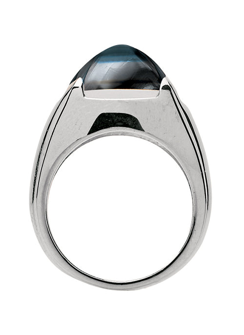 MEDICIS Black Crystal Ring for Women - Elegant Small Adjustable Band for Daily Wear & Special Occasions