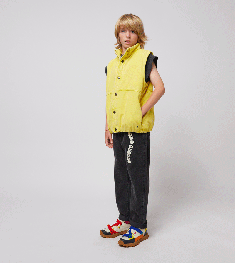 Stylish Smiling Denim Vest by Bobo Choses - Trendy Women's Fashion for Casual Outings & Streetwear Looks