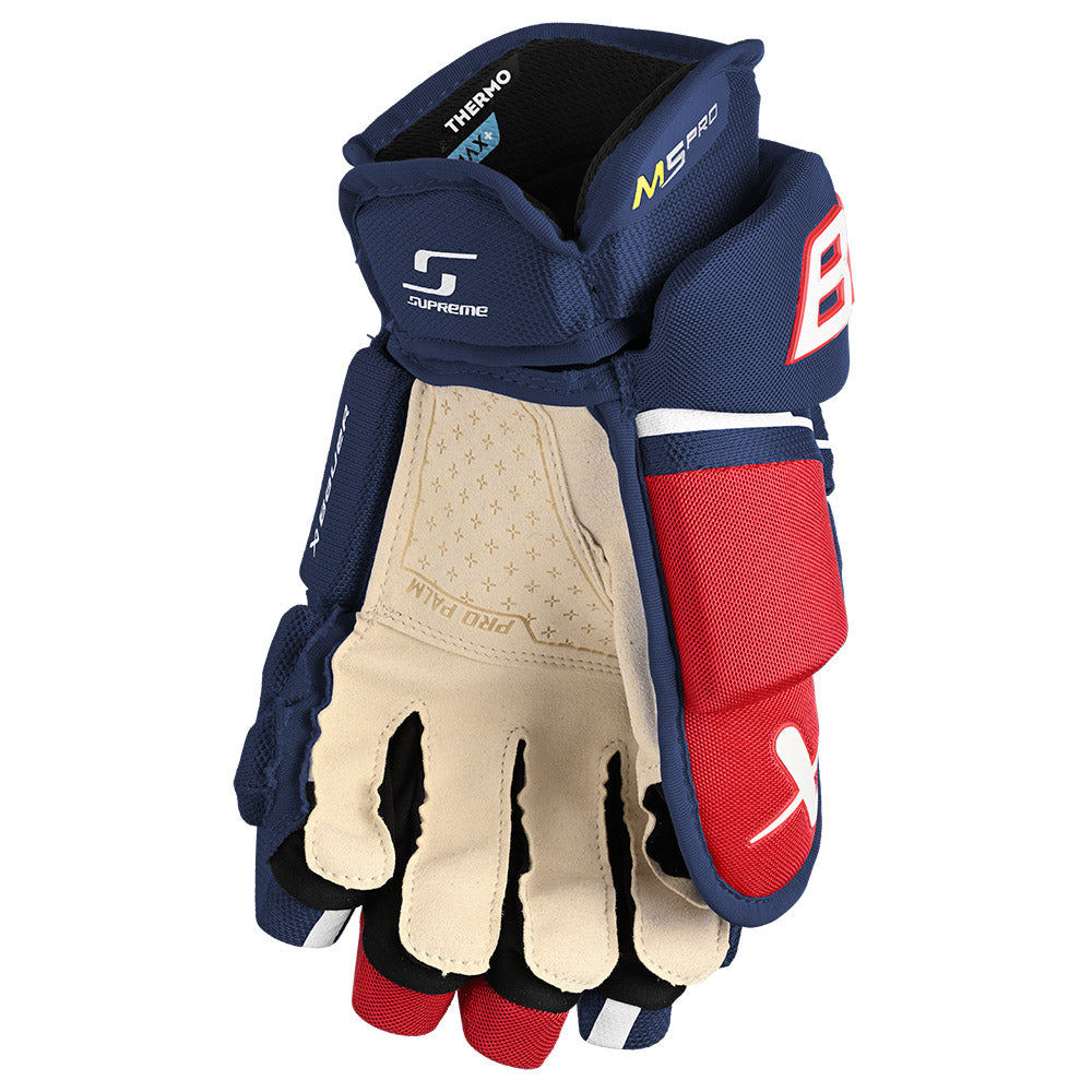 Bauer Supreme M5 Pro Intermediate Ice Hockey Gloves - Youth & Adult Hockey Gear for Practice & Games - Durable Protection & Comfort for Skaters