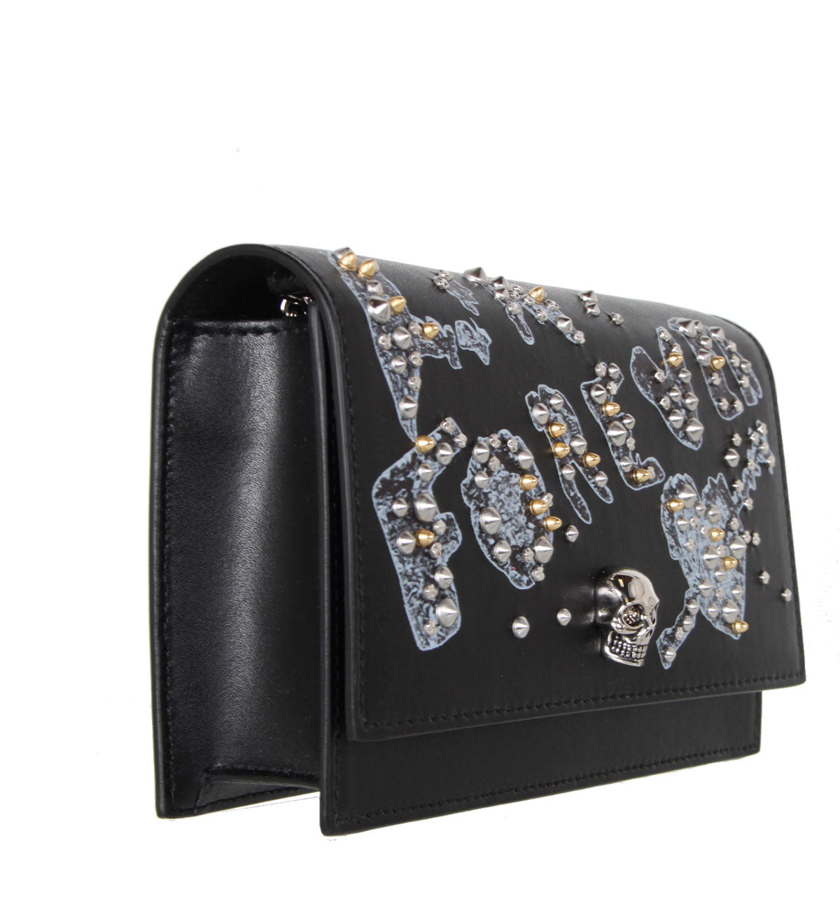 Skull Mini Crossbody Bag by Forever AMQ - Gothic Black Leather Purse for Women | Perfect for Parties, Concerts & Halloween Costume Accessories