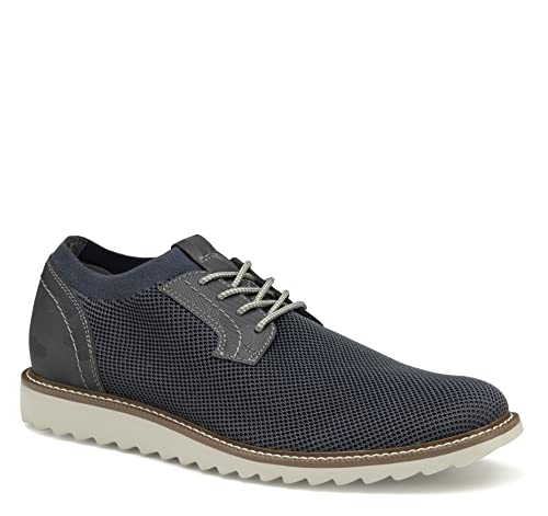 Navy Knit/Camo-embossed Leather