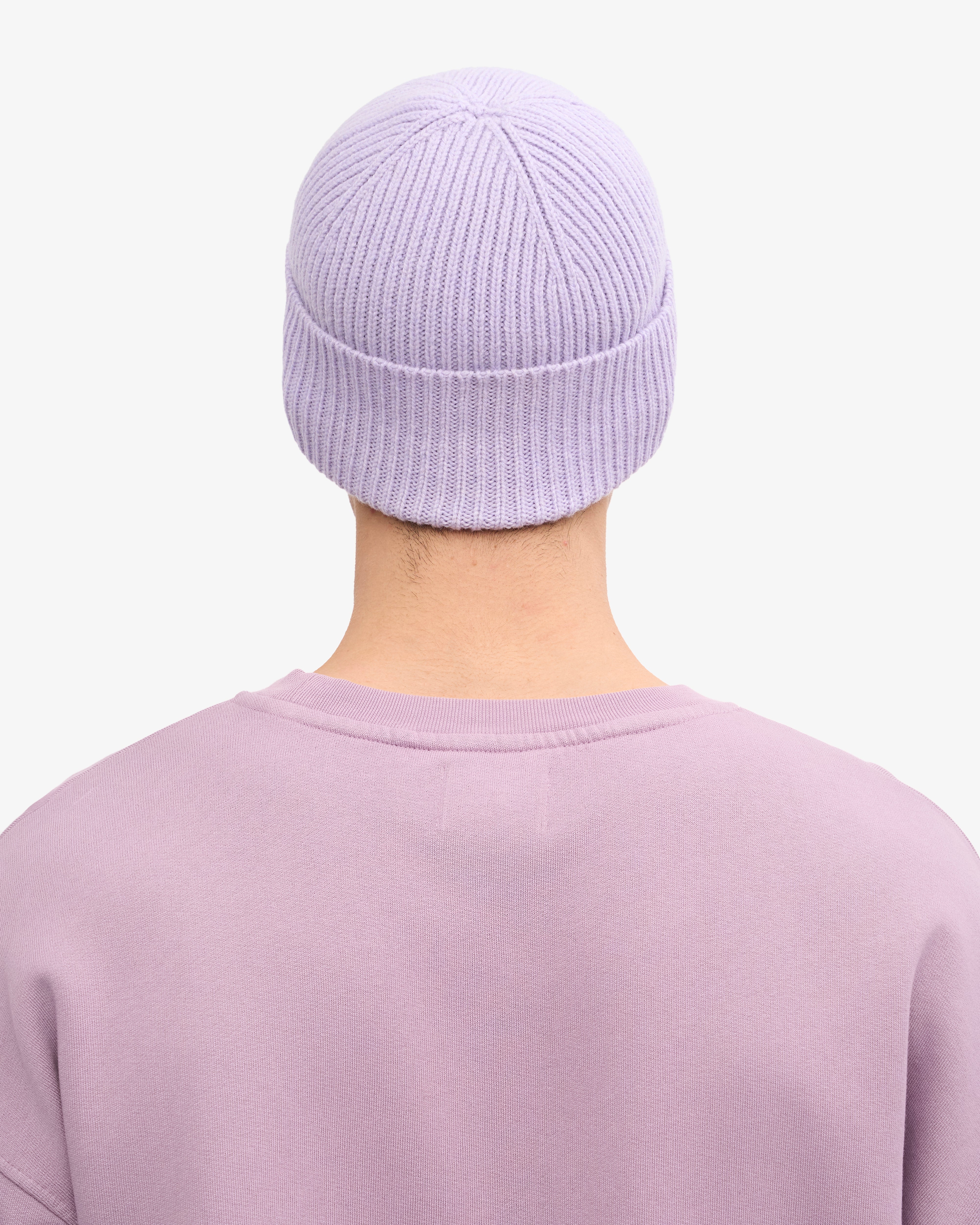 Soft Lavender Merino Wool Beanie for Women & Men - Warm Winter Hat for Skiing, Hiking & Outdoor Activities