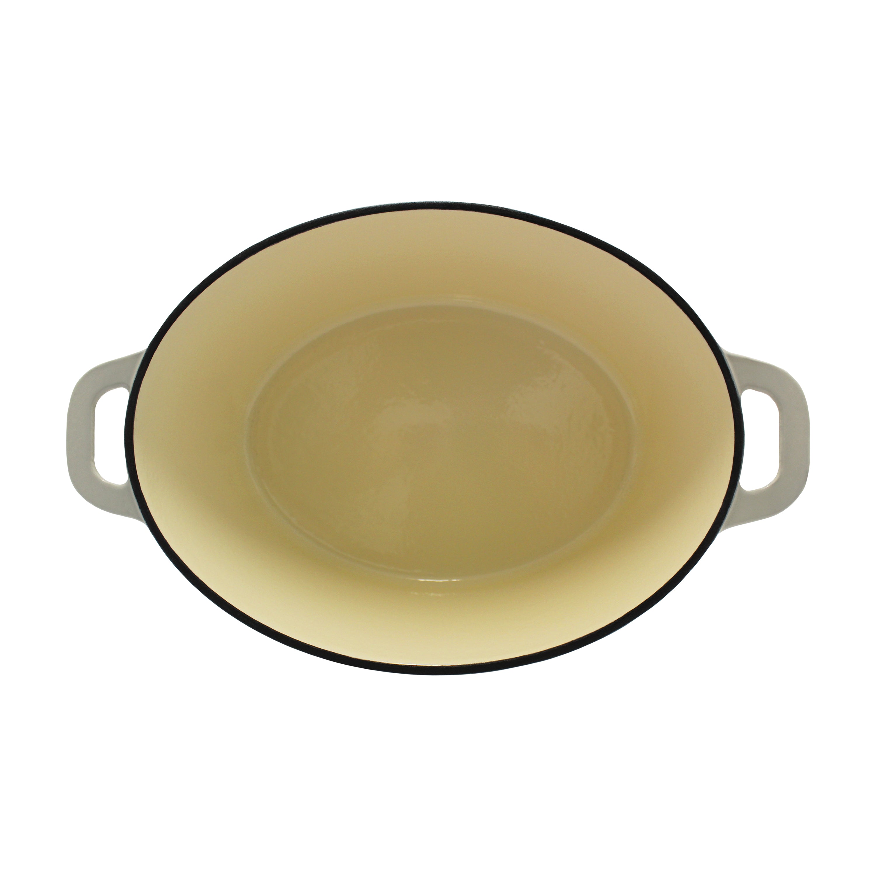 BergHOFF Neo Cast Iron 5-Quart Oval Dutch Oven with Lid, 11.5-Inch, Meringue Color - Perfect for Braising, Roasting & Slow Cooking in Oven or Stovetop