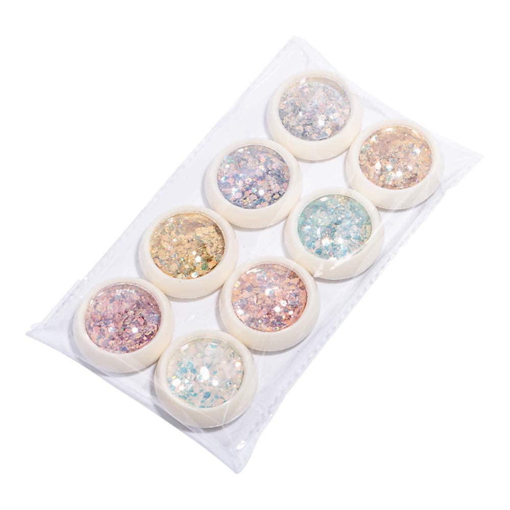 Magic Color Changing Nail Art Glitter Set - Laser Thin Sequins, Hexagon Mirror Mermaid Flakes & Holographic Spangles for Stunning Manicures & DIY Crafts - Perfect for Nail Salon, Home Manicure, Party Makeup & Gift Ideas