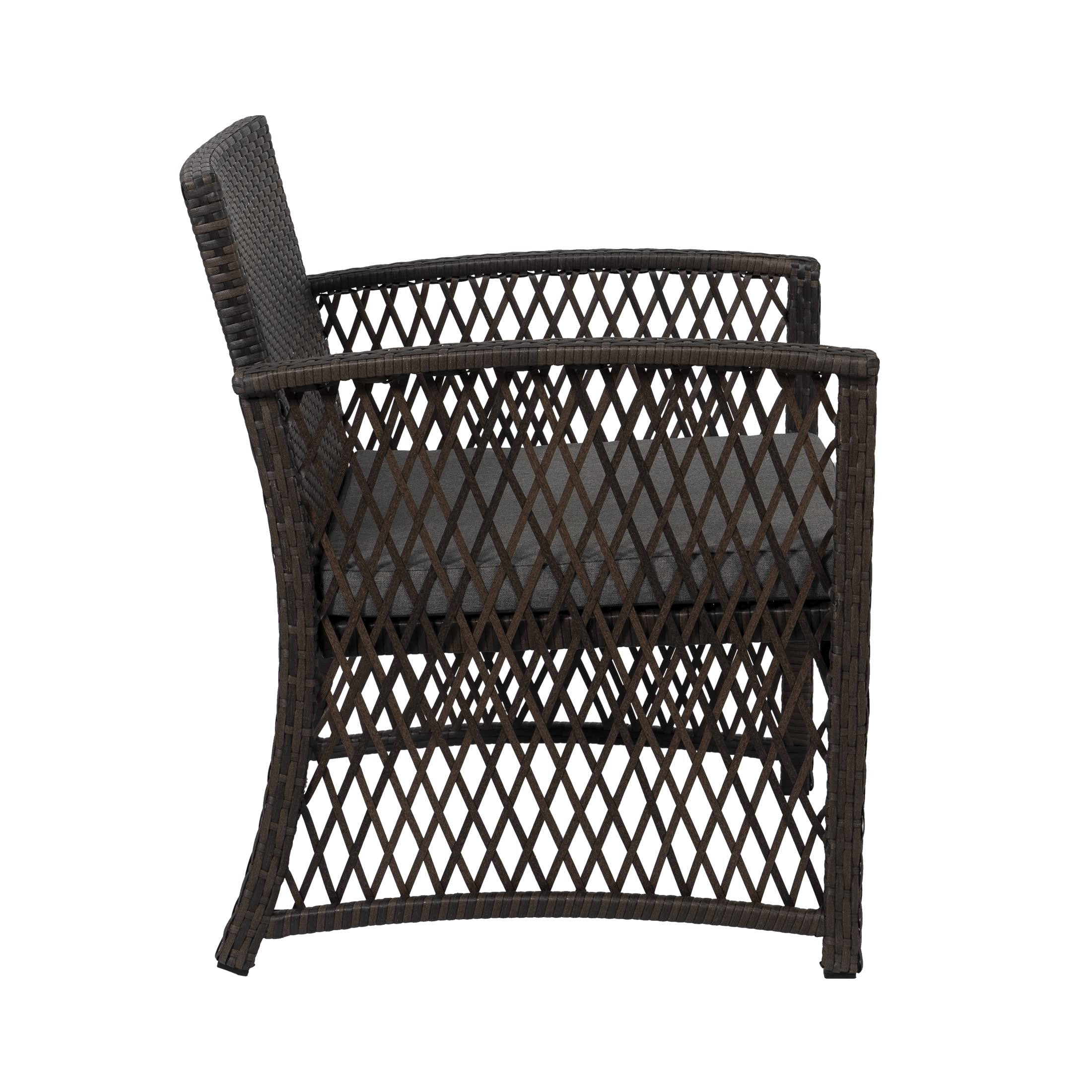 WestinTrends Melvi 4-Piece All-Weather PE Rattan Patio Furniture Set with Tempered Glass Coffee Table - Outdoor Wicker Chairs & Loveseat in Coffee & Gray for Garden, Poolside & Backyard Relaxation