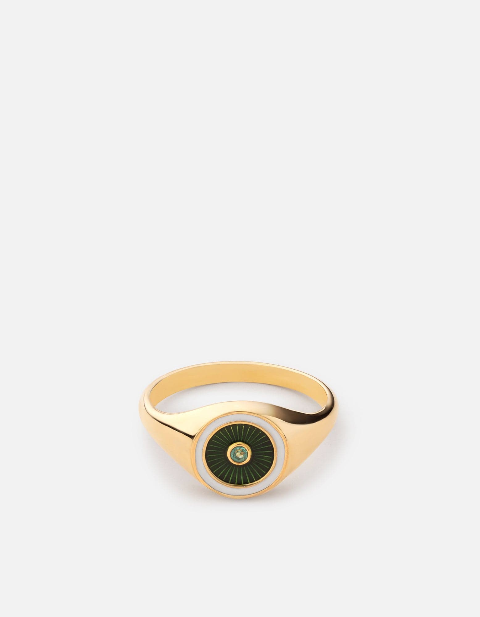 Opus Chalcedony Ring - 14K Gold Vermeil & Green Gemstone - Elegant Jewelry for Women - Perfect for Weddings, Parties & Everyday Wear