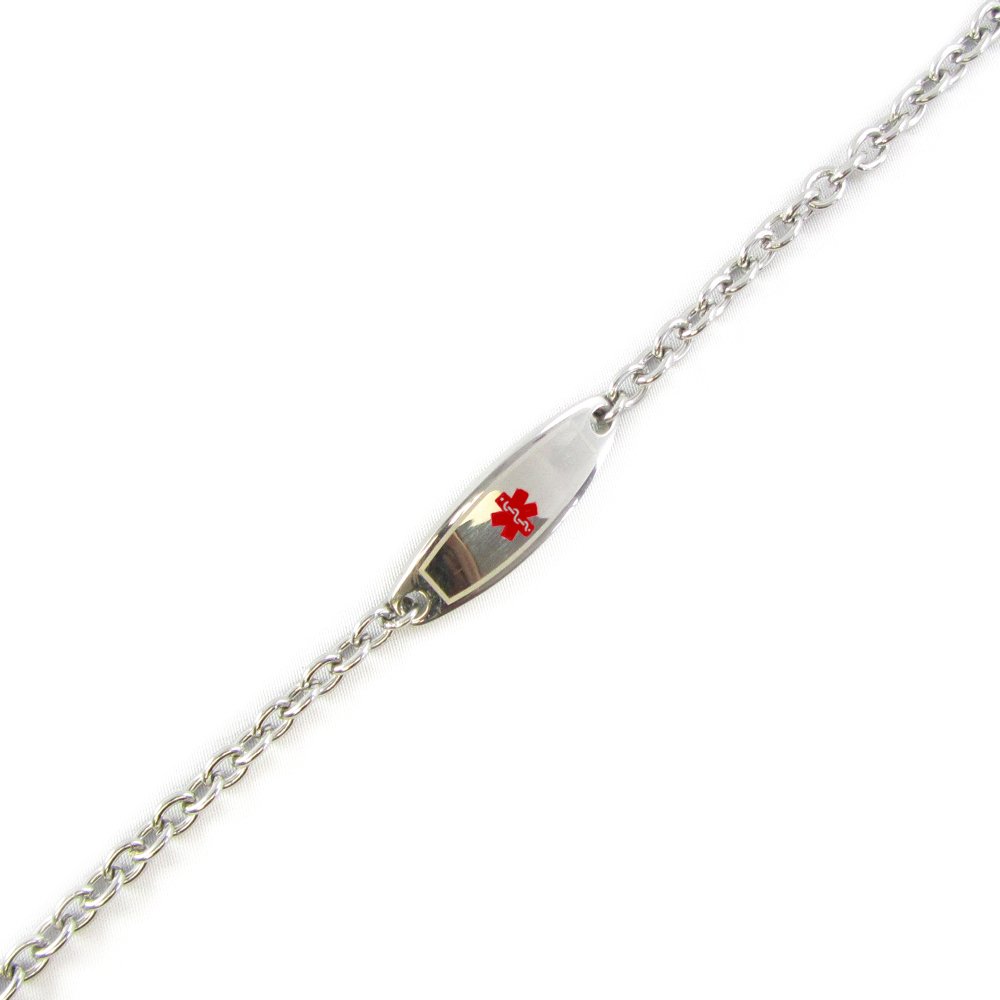 Custom Engraved Medical Alert Bracelet - 316L Stainless Steel ID Bracelet for Allergies, Diabetes & Emergency Medical Info - Perfect for Daily Wear, Travel & Outdoor Activities