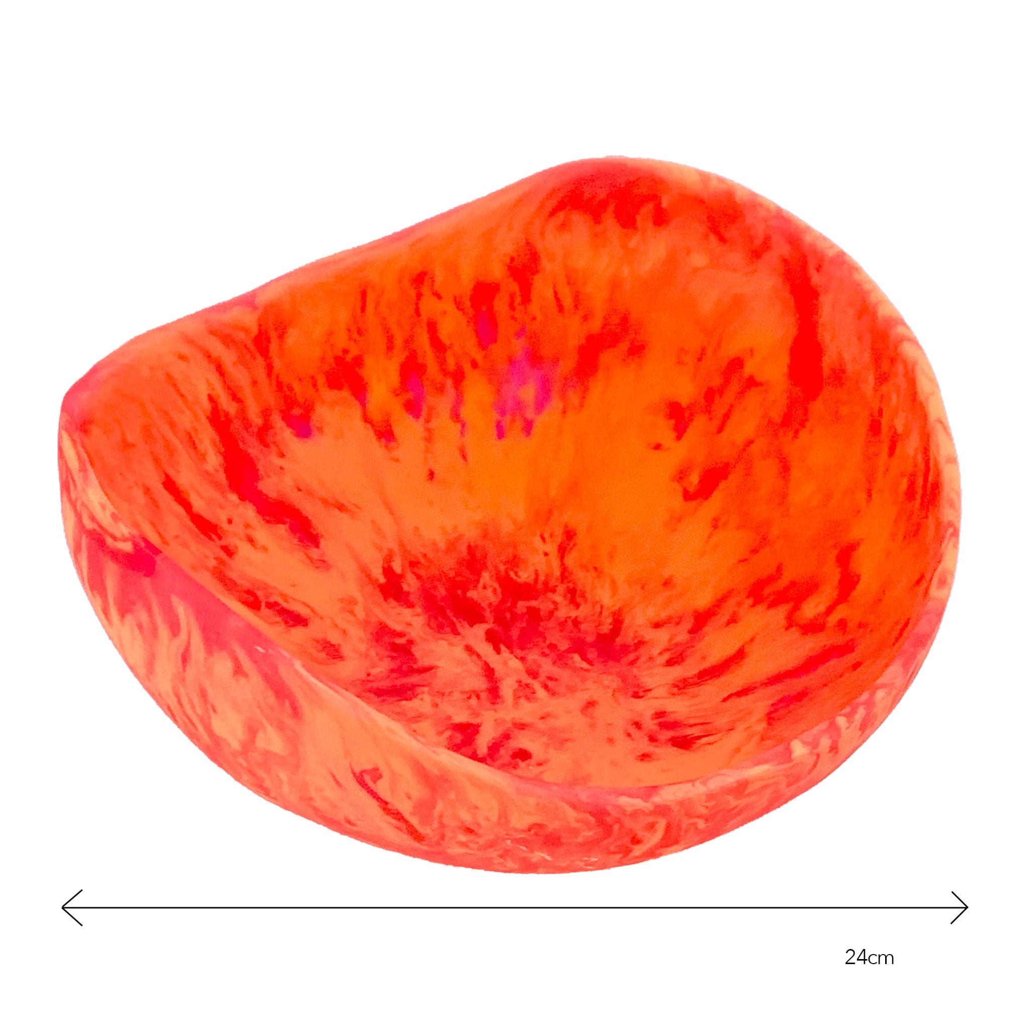 Handmade Resin Swirl Bowl - Pink Flamingo Design - Unique Home Decor for Dining Table, Centerpiece, or Gift Idea