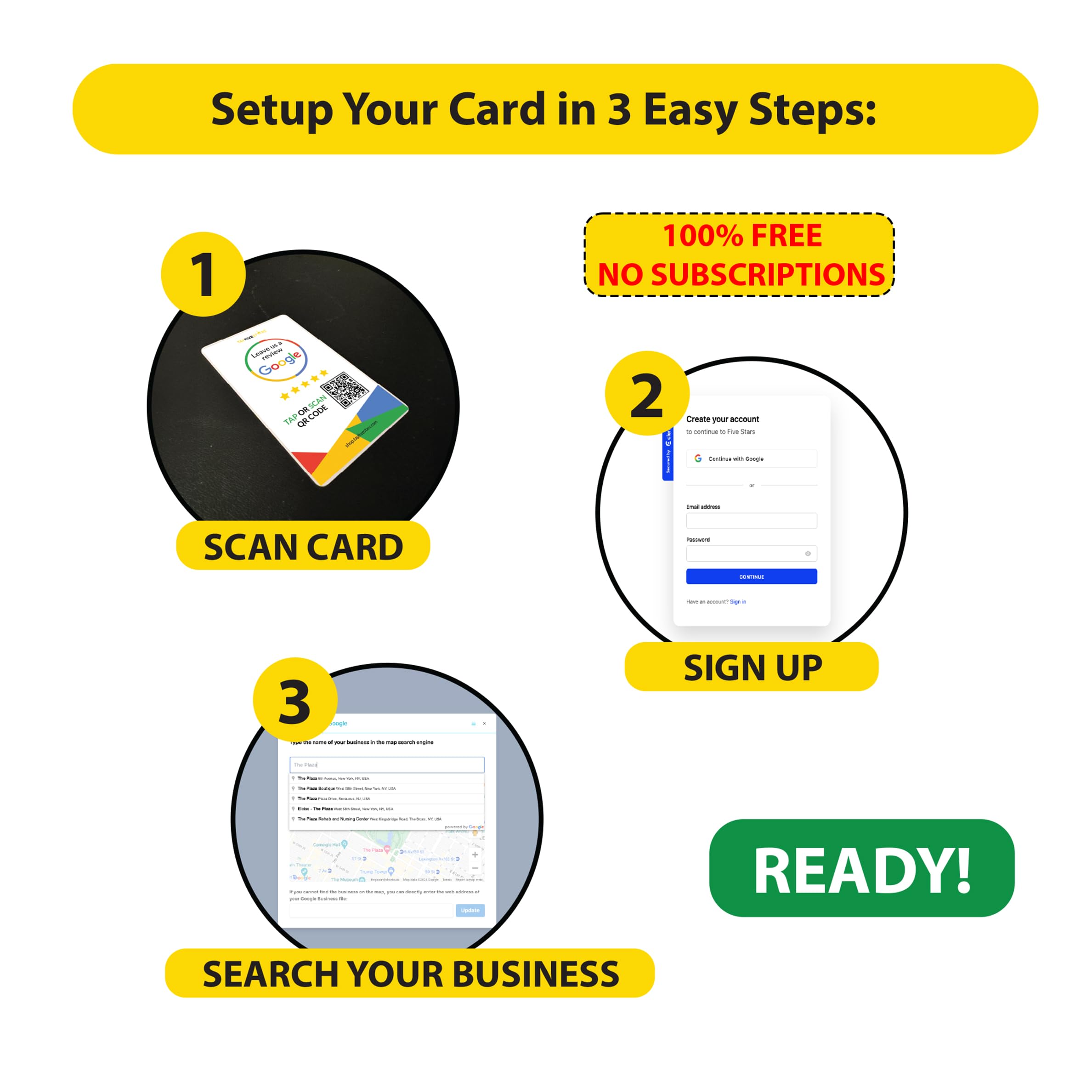 TapFive Google Review Tap Cards (10-Pack) - NFC & QR Smart Tap for Instant Business Reviews - Compatible with All Phones - Reusable Customer Feedback Tool - Perfect for Restaurants, Retail Stores & Service Businesses