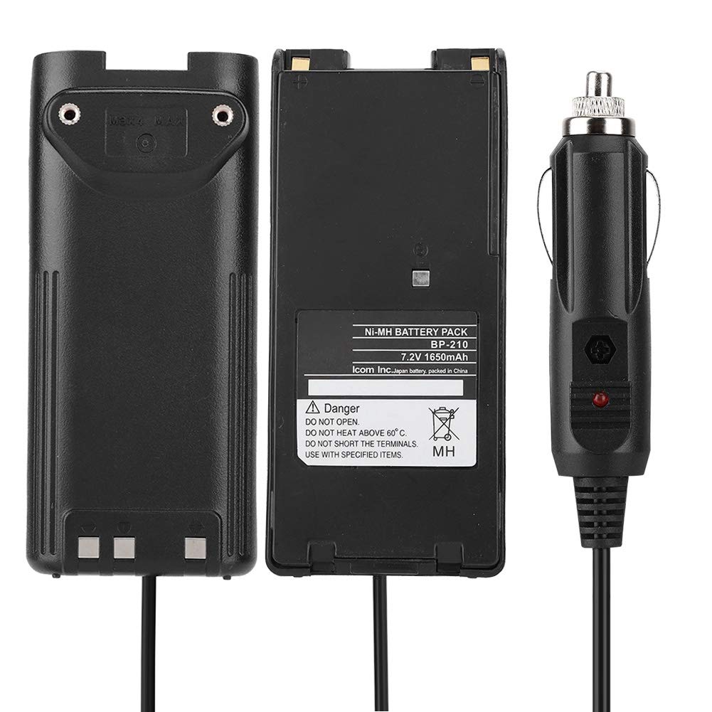 12V Car Radio Battery Adapter for ICOM IC-V8 IC-V82 IC-A6 IC-A24 IC-F3GT - Universal Power Supply for Mobile Ham Radios & Emergency Communication