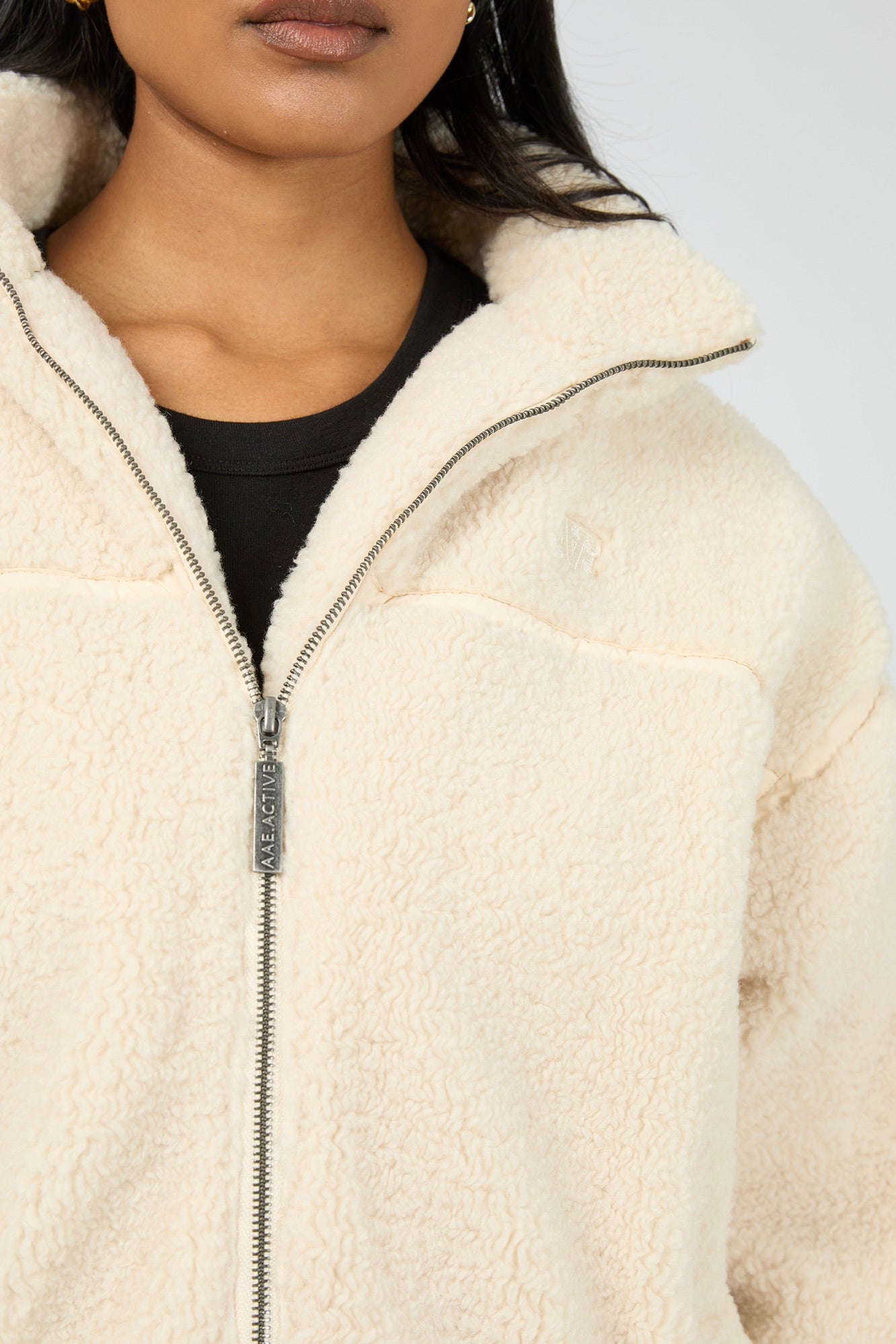 Newport Natural Teddy Zip Thru Jacket - Cozy Fleece Outerwear for Women | Perfect for Fall, Winter & Outdoor Activities