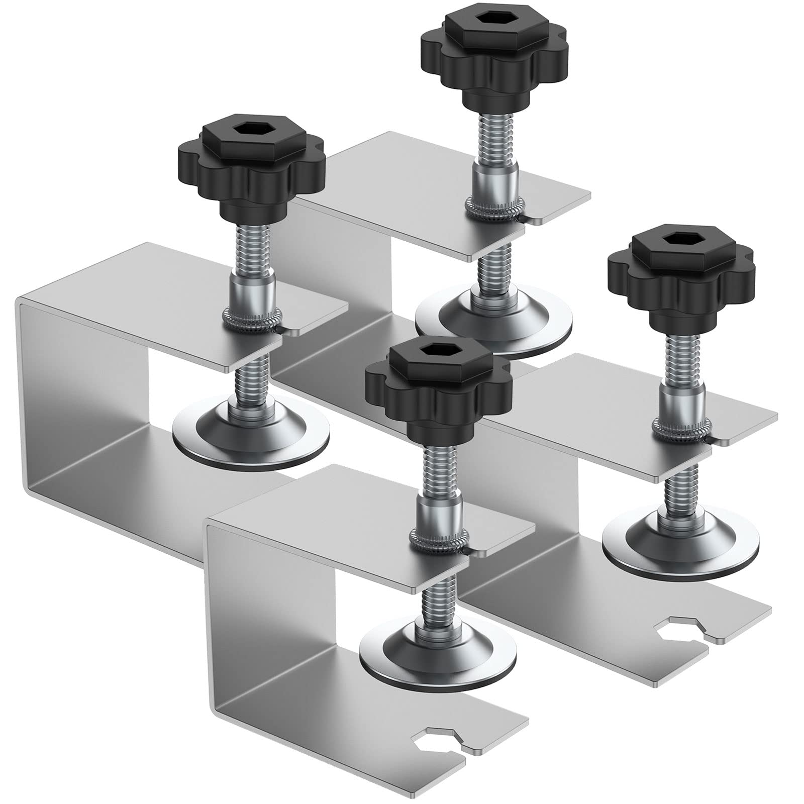 4 Pcs Stainless Steel Drawer Front Installation Clamps - Heavy Duty Drawer Fixing Clips for Woodworking, Cabinet Making & Furniture Assembly - Perfect for Tables, Desks, Cabinets & DIY Home Projects