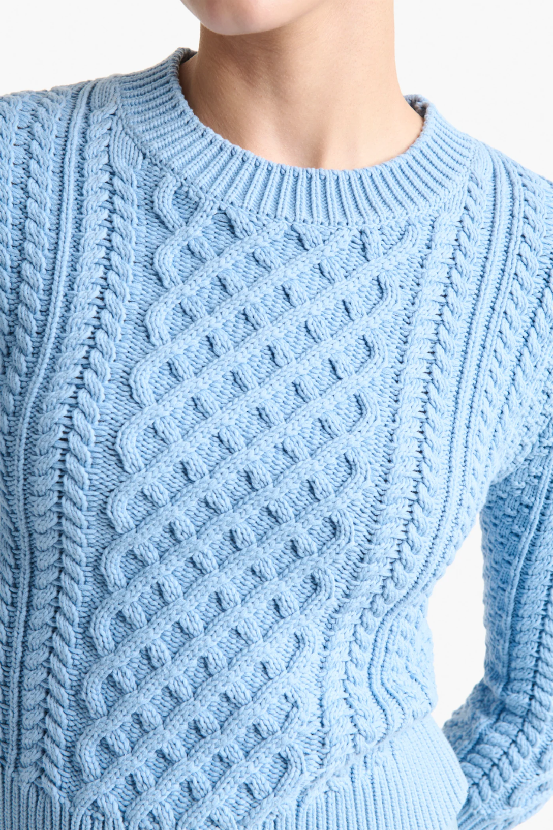 Stylish Cabbie Sweater in Ash Blue - Cozy Knit Pullover for Men & Women | Perfect for Casual Outfits, Fall & Winter Layering