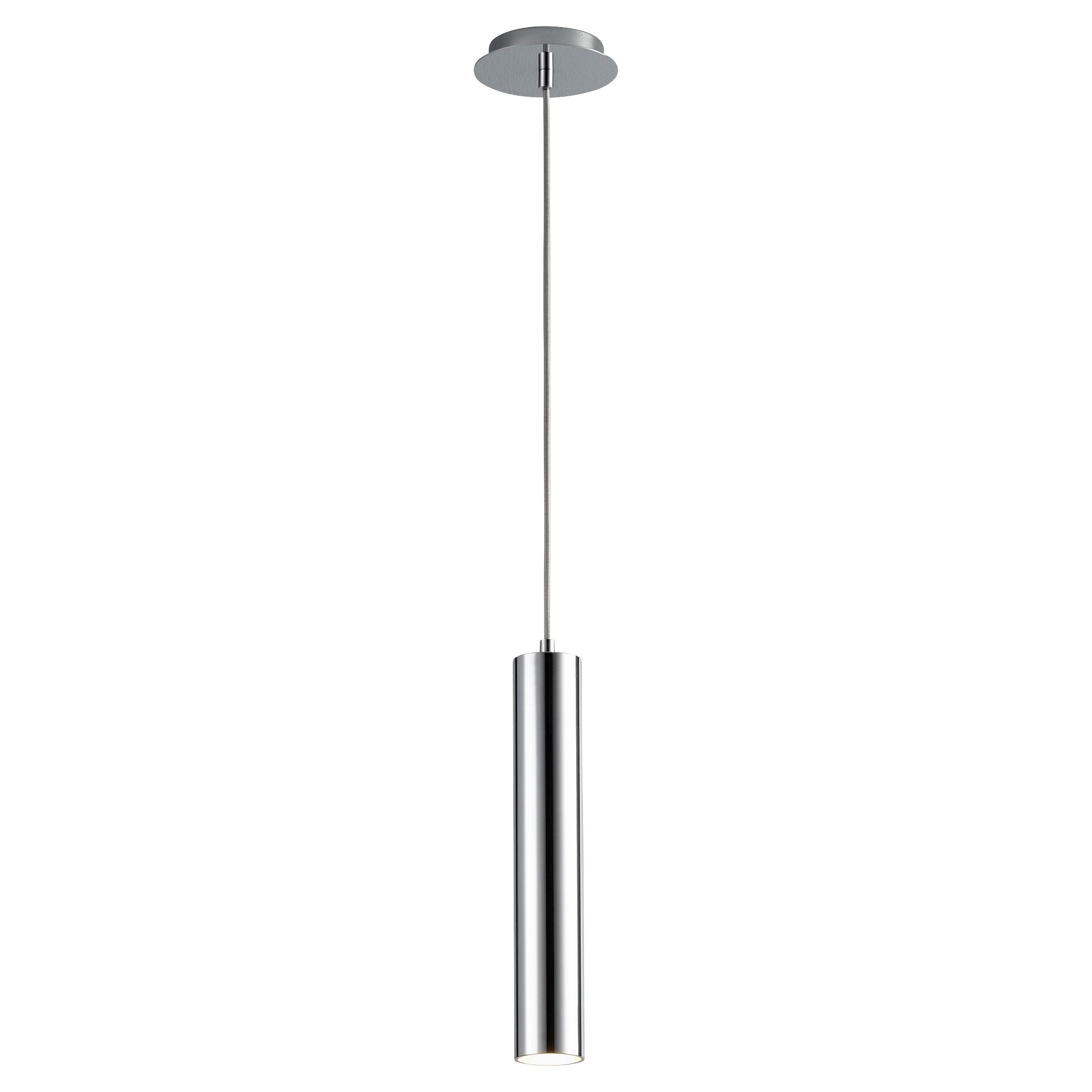 Oxygen Idol 3 635 14 Pendant Light with Metal Housing - 3000K Warm White, Modern Polished Chrome Finish | Perfect for Kitchen Island, Dining Room, and Contemporary Home Lighting