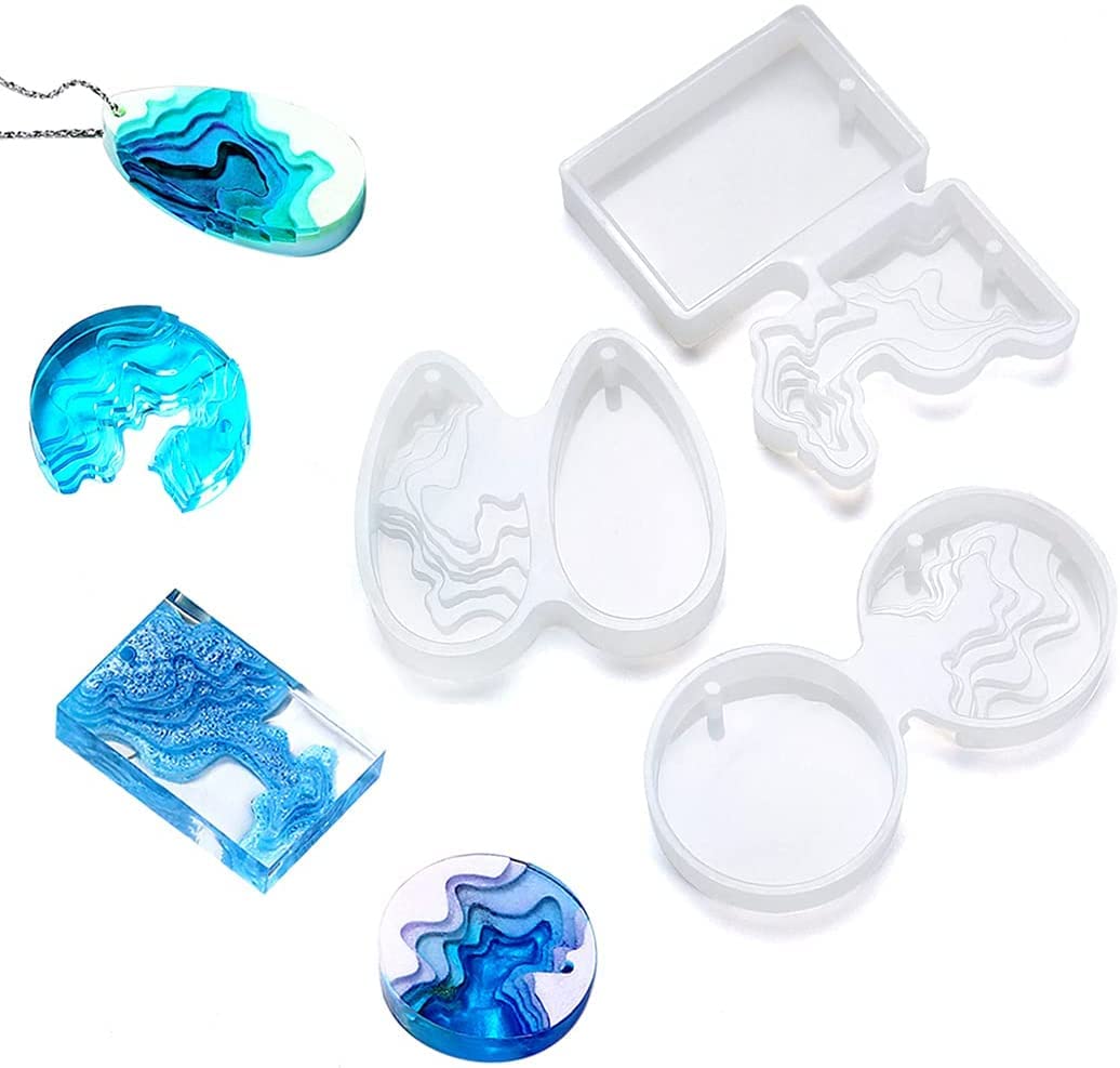 Creative Silicone Jewelry Mold - 19 Cavity Earring Keychain Pendant for Resin Epoxy DIY Crafts, Home Decor & Gifts (16.8x12.5cm)