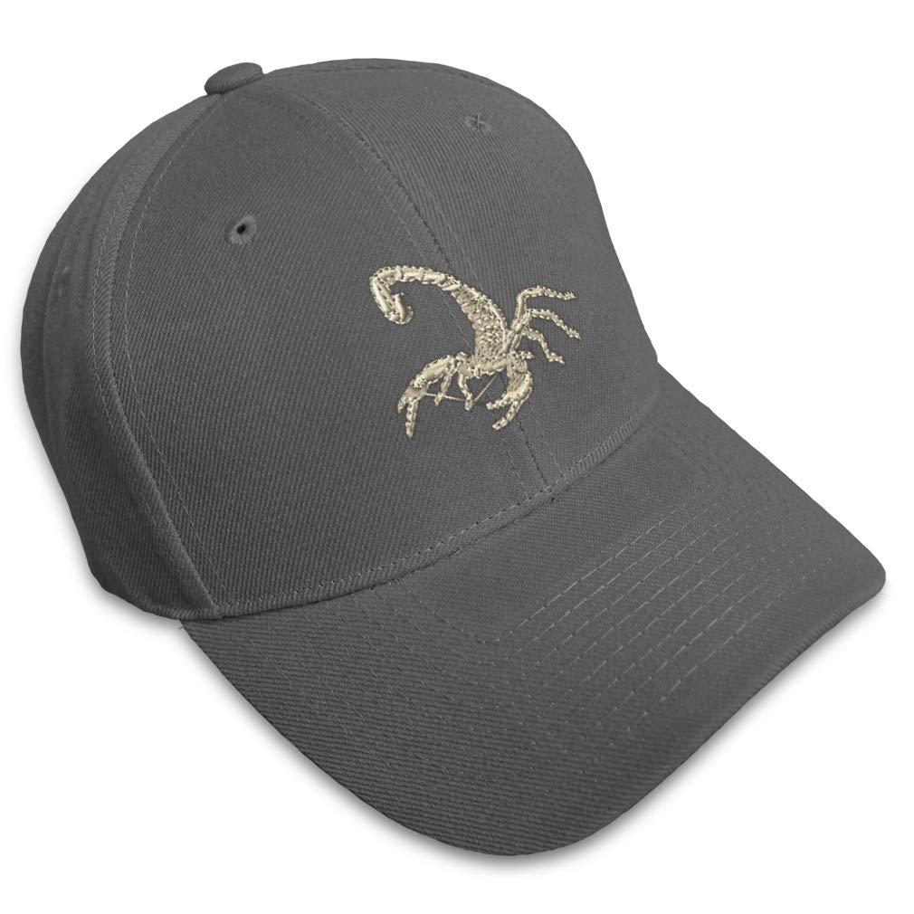 Scorpion Embroidered Baseball Cap for Men & Women - Wild Animal Design Adjustable Snapback Hat for Outdoor Sports & Casual Wear