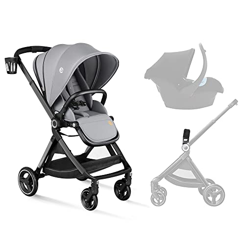 ELITTLE EMU Foldable Baby Stroller with Reversible Seat - Lightweight Travel Stroller for Toddlers 0-36 Months | Full-Size Stroller with Car Seat Adapters | Perfect for Shopping, Travel & Daily Walks