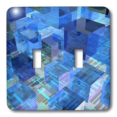 3D Semi-Transparent Blue Boxes with Motherboard Switch for PC Builds & DIY Projects