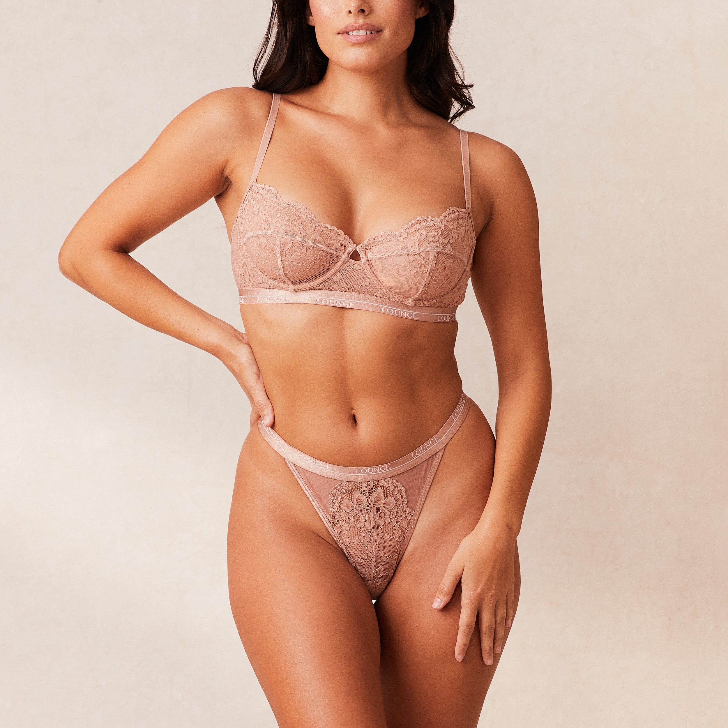 Blossom Balcony Bra - Comfortable Lace Underwire Bra for Women in Dusty Rose | Perfect for Everyday Wear, Date Nights & Special Occasions