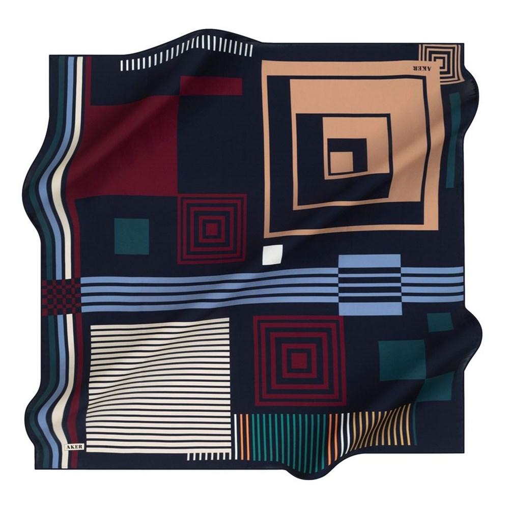 Aker Agate Modern Silk Scarf No. 21 - Luxury Womens Fashion Accessory for Office, Party & Travel