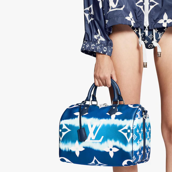 Authentic Louis Vuitton Escale Speedy Bandouliere 30 Handbag in Blue - Luxury Crossbody Bag for Women, Perfect for Travel, Work & Everyday Use