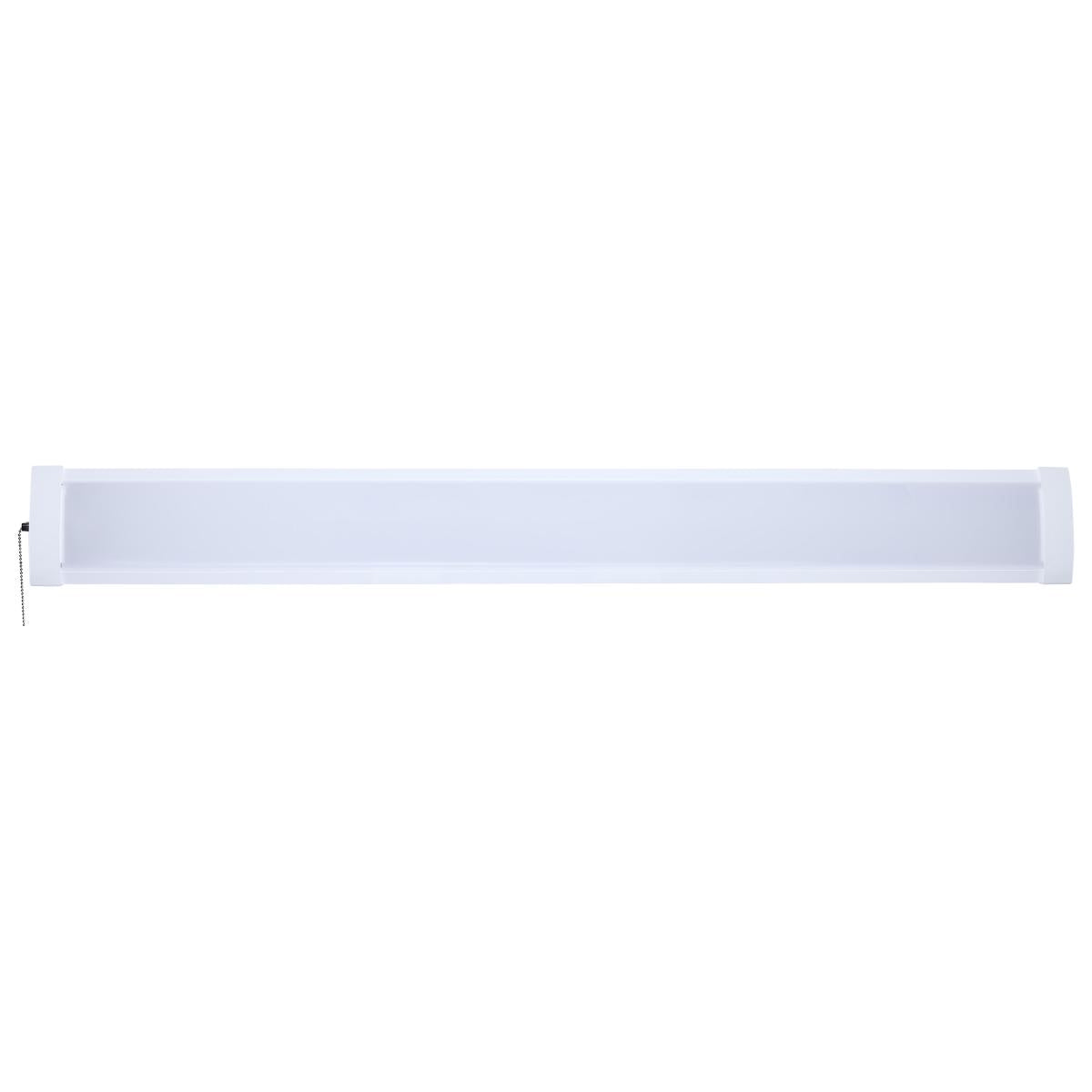 4ft LED Ceiling Wrap Light Fixture - 39W 3400 Lumens Dimmable with Selectable CCT (3000K-5000K) & Pull Chain - 120V Energy Saving Shop Light for Garage, Basement, Warehouse & Workshop