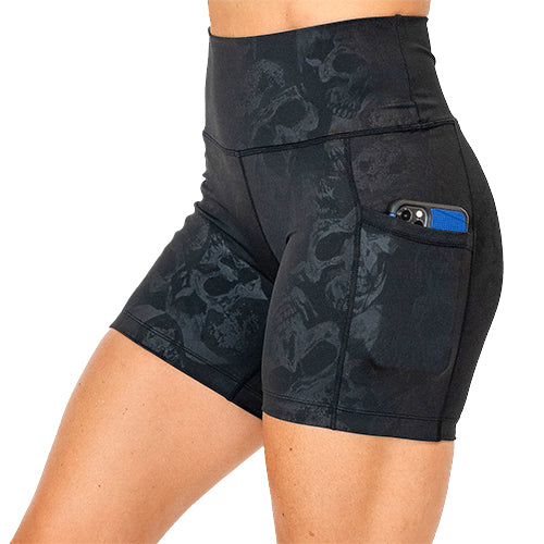 Shadow Skulls Print Shorts - Trendy Casual Men's & Women's Summer Shorts for Beach, Gym, and Streetwear Fashion