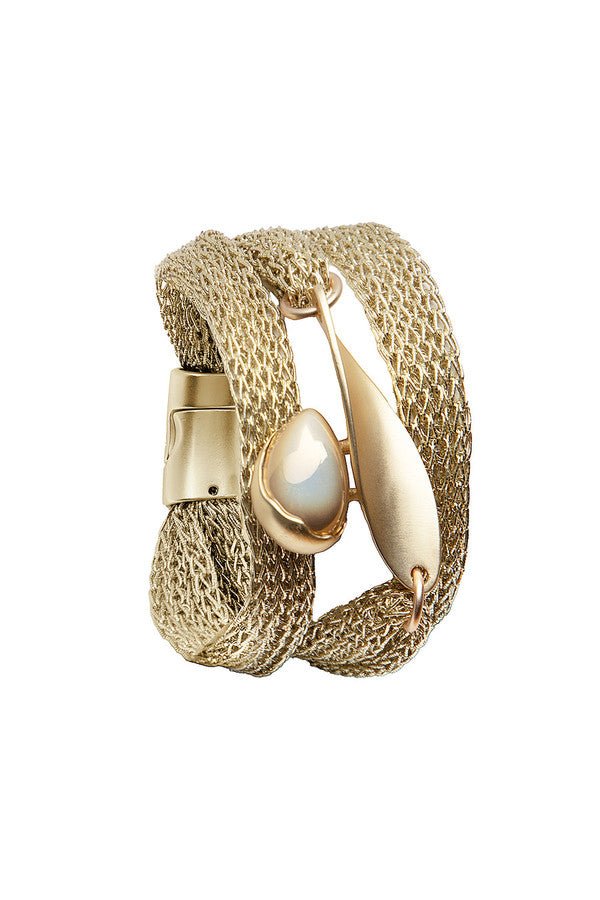 Twisted Orb Mesh Bracelet for Women - Elegant Boho Jewelry for Everyday Wear & Special Occasions