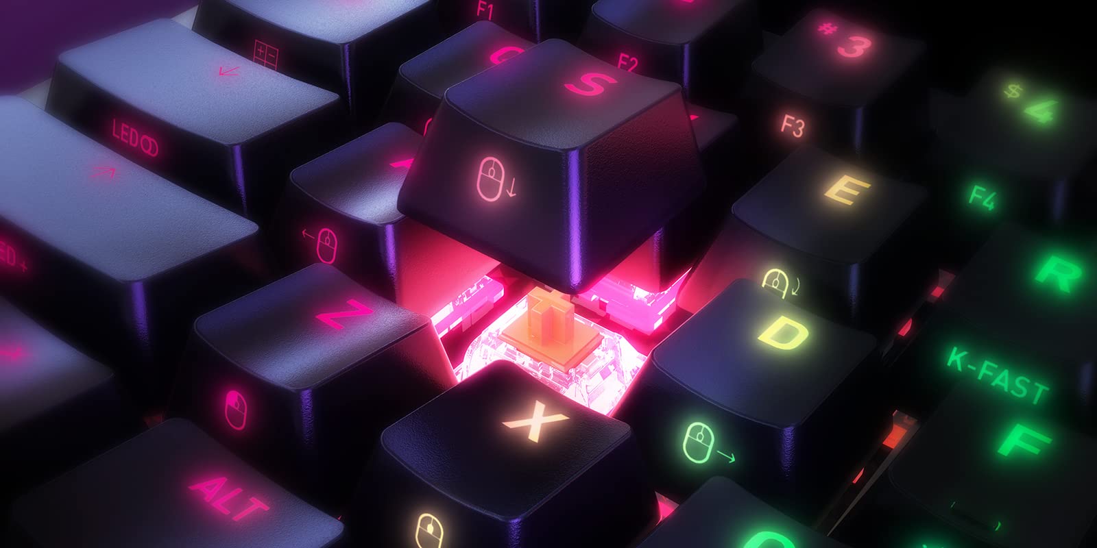 Xtrfy K5 Compact RGB Wired Gaming Keyboard - Mechanical US Layout (Black) - Perfect for Esports, FPS & MMO Gaming